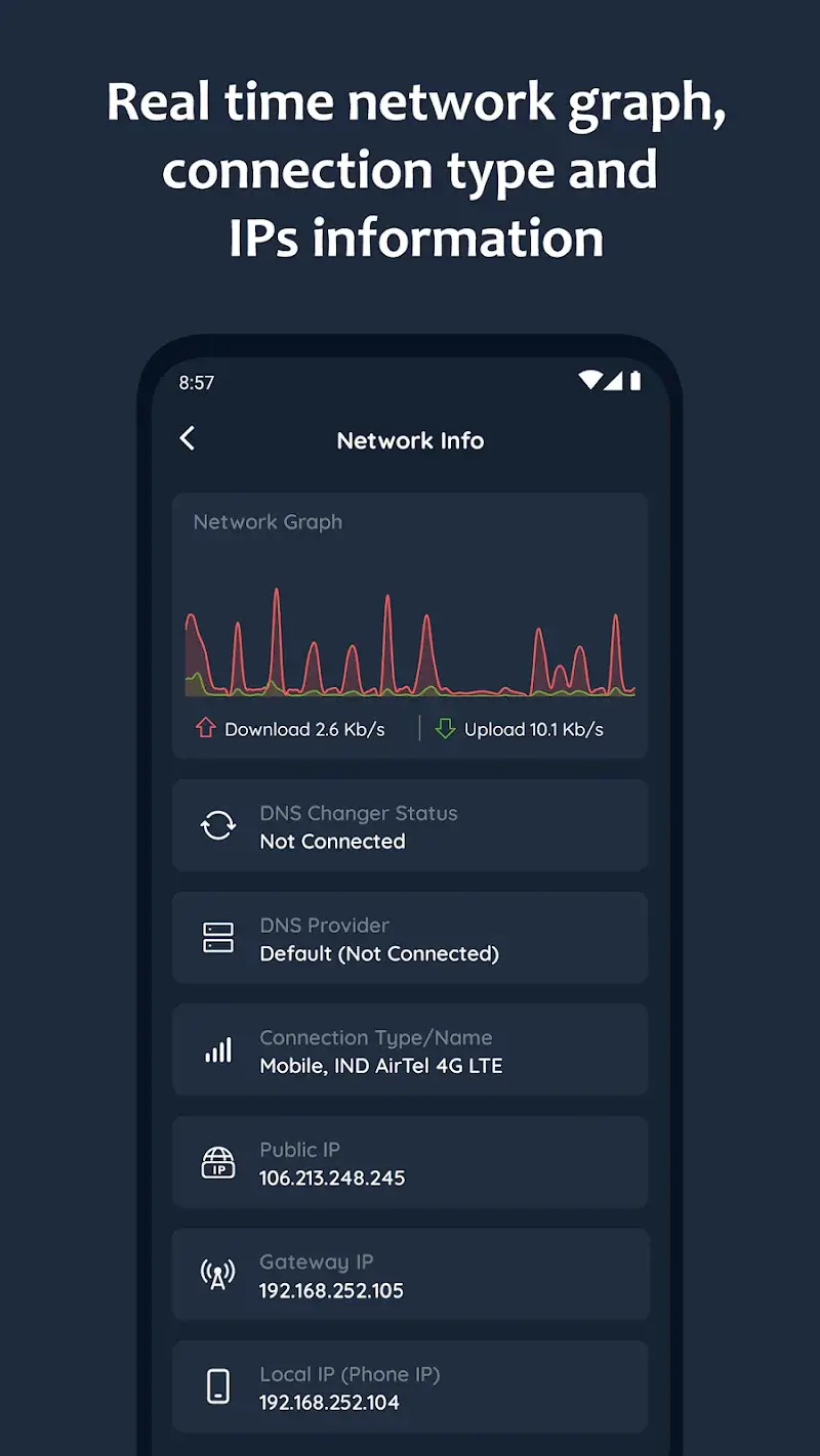 Captura de pantalla de DNS Changer 6