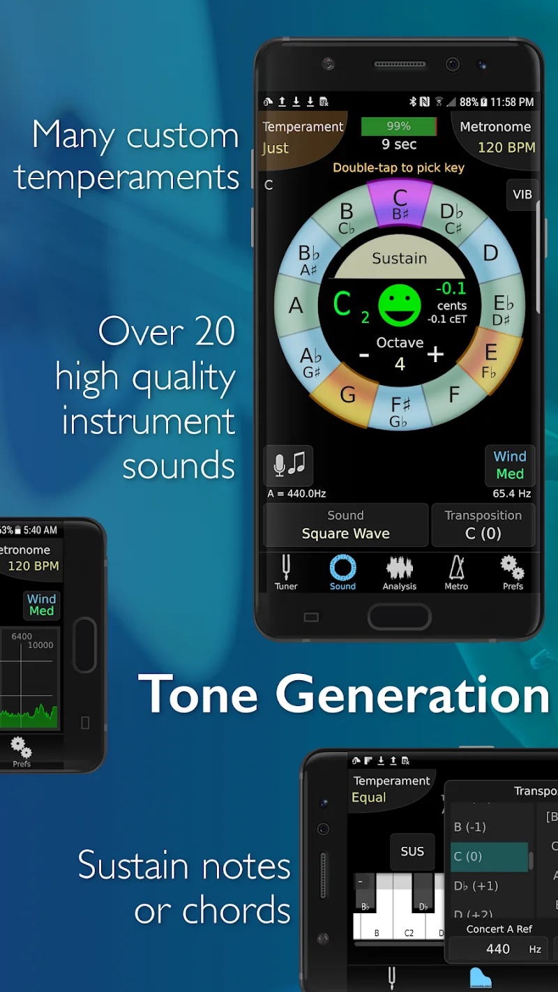 Captura de tela 3 do TonalEnergy Tuner & Metronome