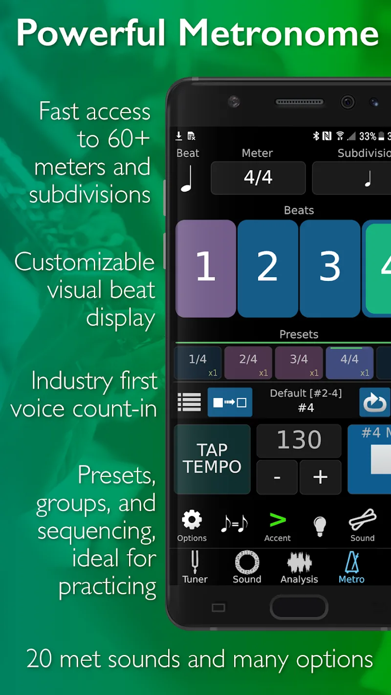 Captura de tela 5 do TonalEnergy Tuner & Metronome