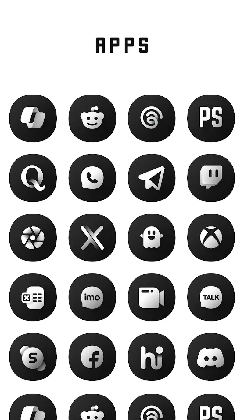 Black Icon Pack - Captura de tela 4
