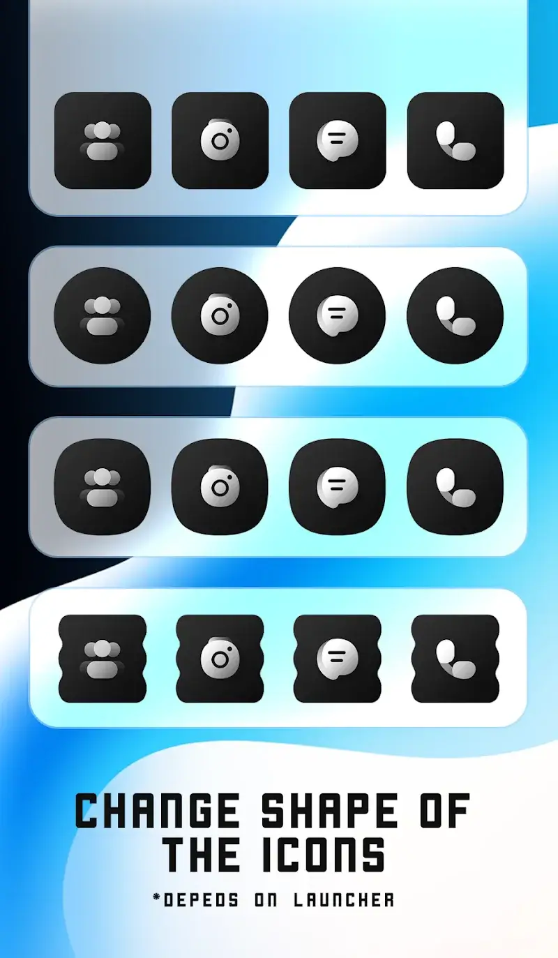 Black Icon Pack - Captura de tela 6