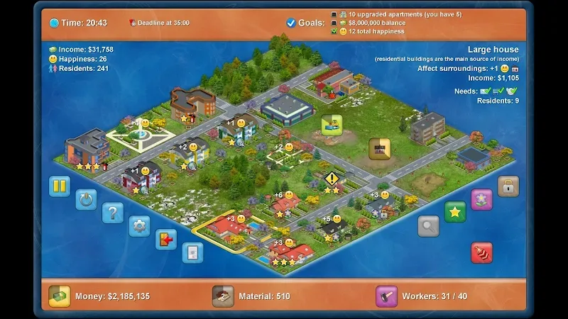 Captura de tela 1 do gameplay de Townopolis