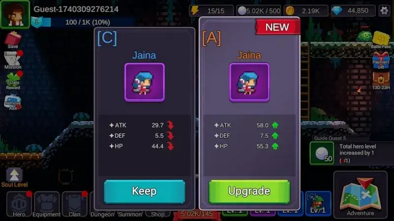 Tangkapan layar Pixel Clan 3