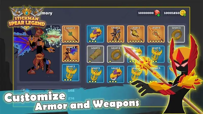 Cuplikan gameplay Stickman Spear Legend 3