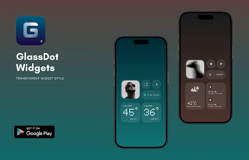 Vista previa de GlassDot Widgets 2