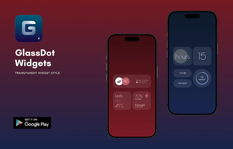 Vista previa de GlassDot Widgets 6