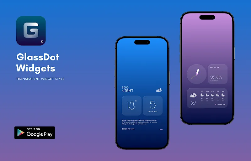 Vista previa de GlassDot Widgets 1