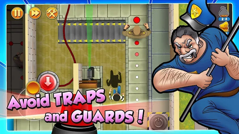 Capture d'écran 2 du gameplay de Robbery Bob 2 MOD APK