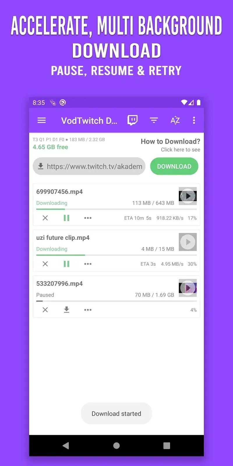 Capture d'écran 3 de VodTwit Downloader