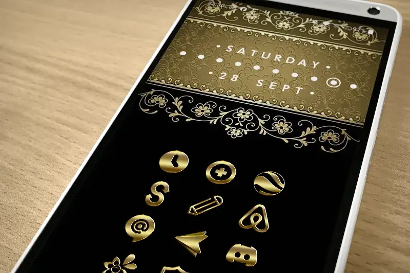 Tangkapan layar 2 Gold-PD Icon Pack