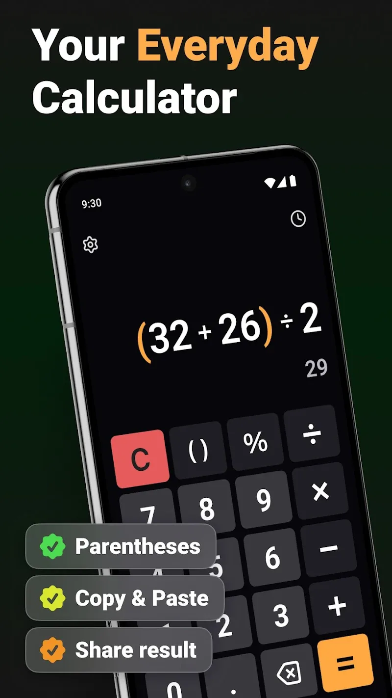 Aperçu 1 de l'application Calculator One