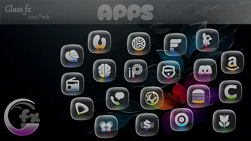 Third Preview of Glass FX Icon Pack