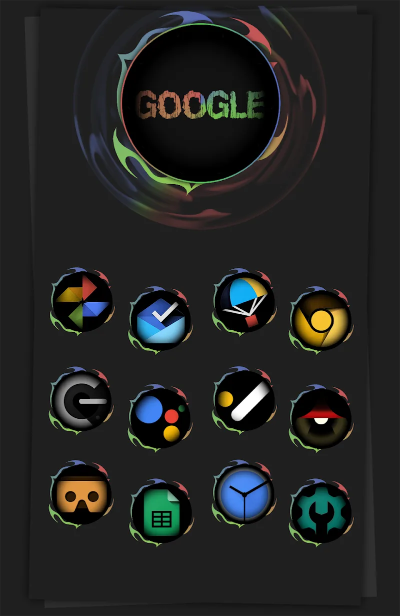 Tangkapan layar 2 Dark Army Omni Icon Pack