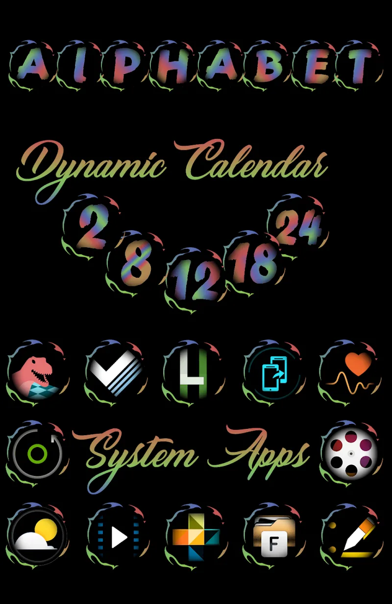 Tangkapan layar 4 Dark Army Omni Icon Pack
