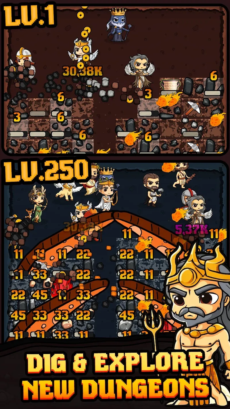 Tangkapan layar Idle God Miner 1