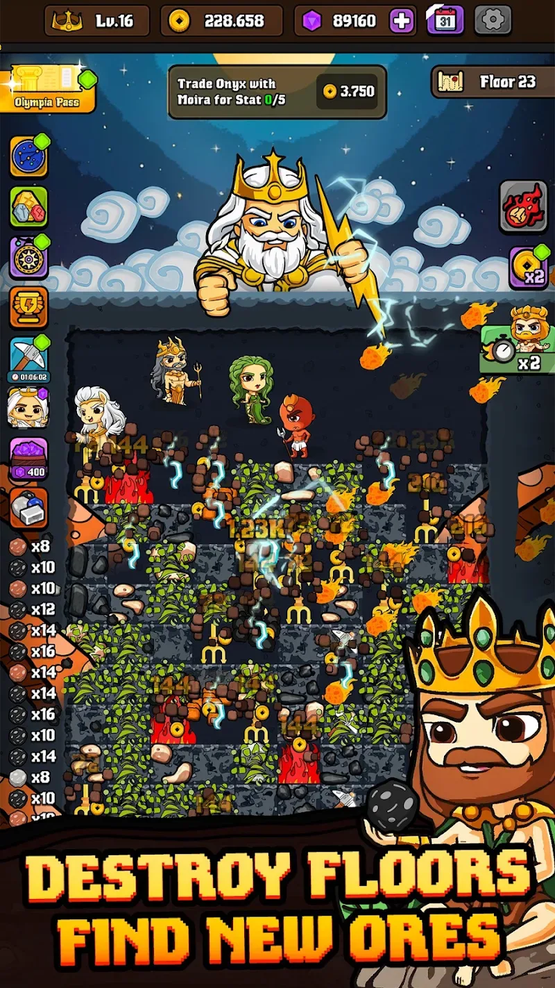 Tangkapan layar Idle God Miner 2