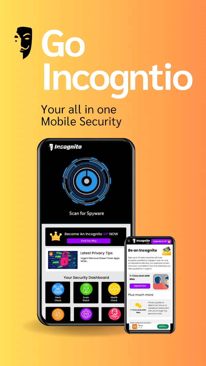 Tangkapan layar Incognito 4