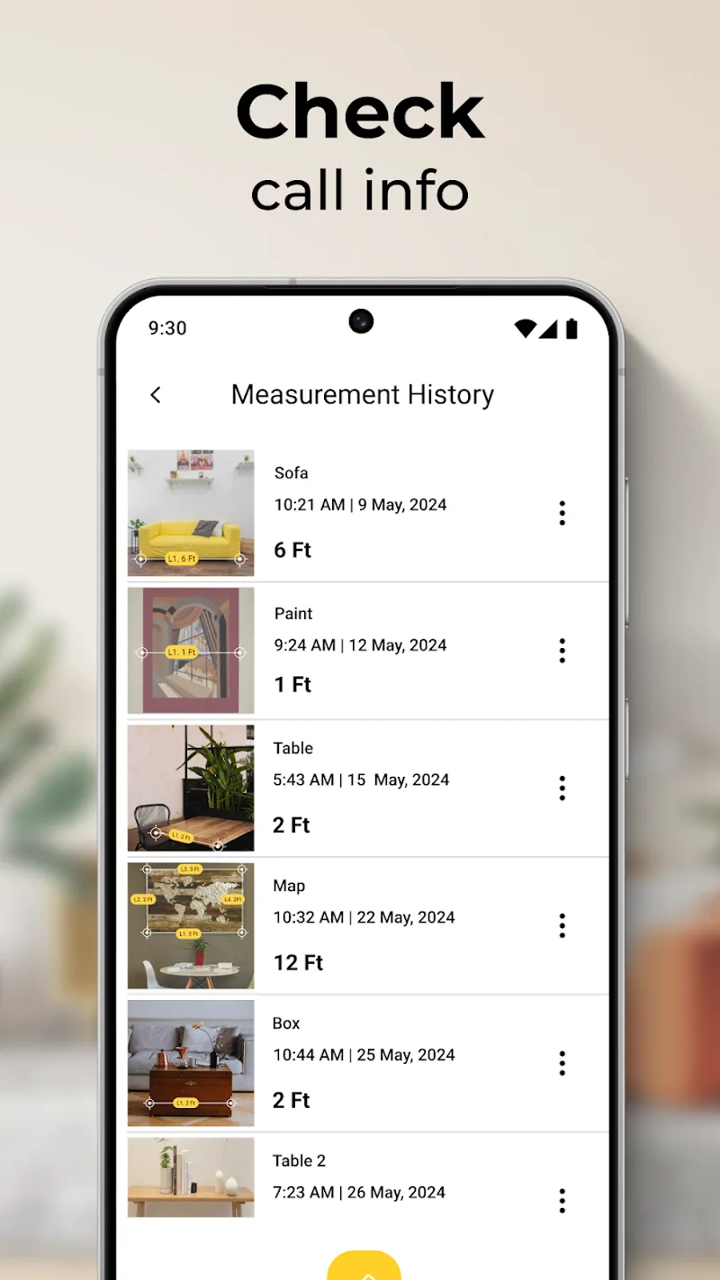 Cuplikan layar aplikasi AR Measure 5