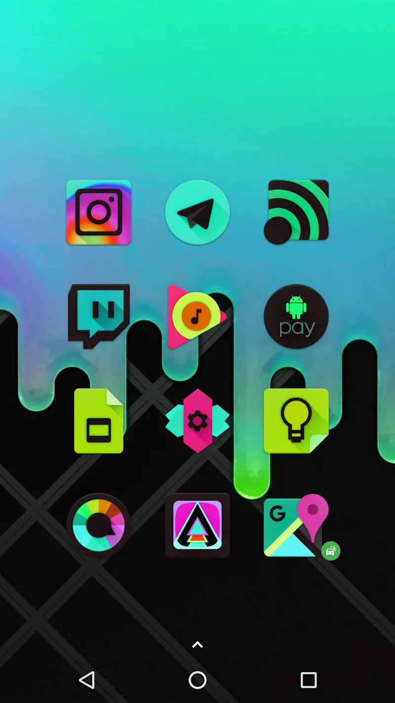 Cuplikan layar Black Light Icon Pack 3