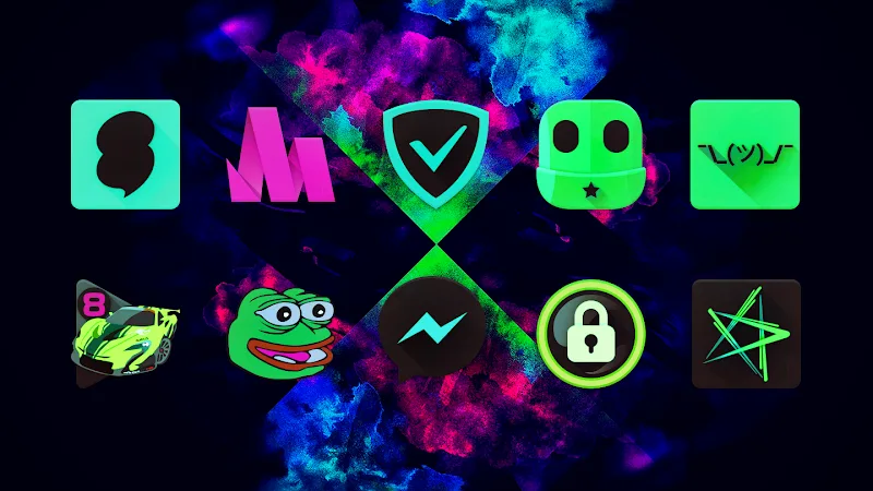 Cuplikan layar Black Light Icon Pack 1