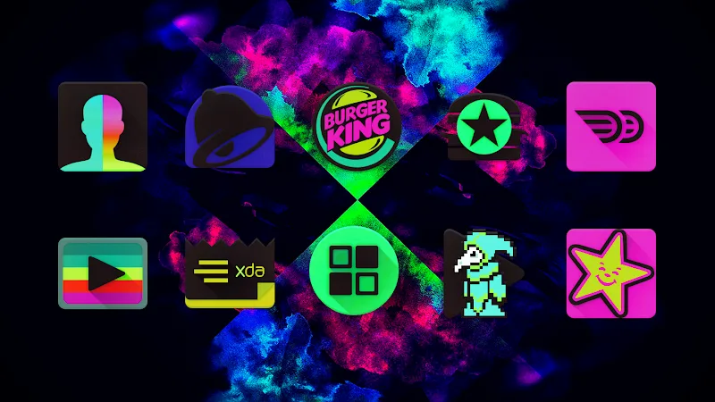 Cuplikan layar Black Light Icon Pack 2