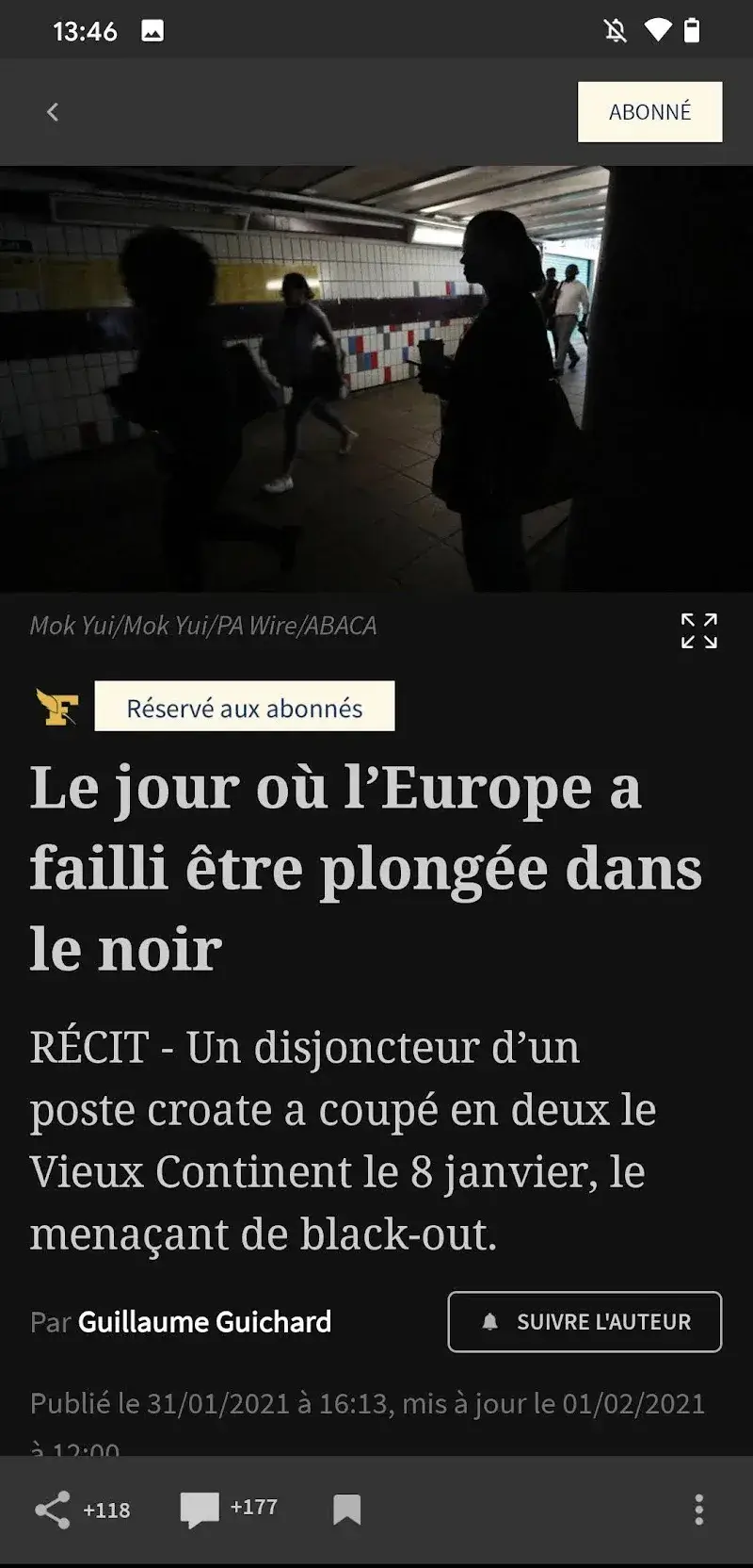 Tangkapan layar aplikasi Le Figaro 3