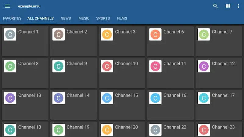 Tangkapan layar IPTV Pro 4