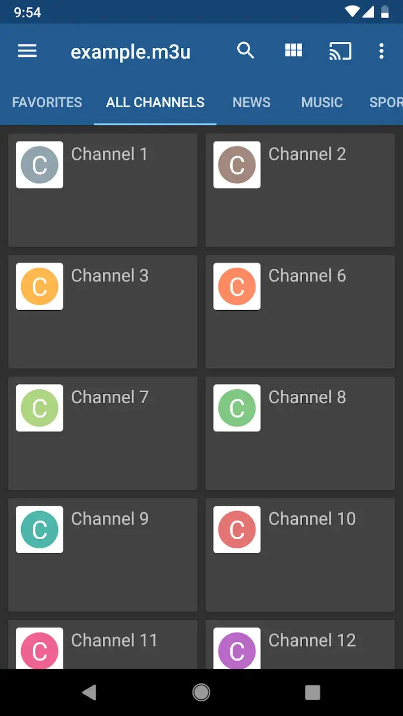 Tangkapan layar IPTV Pro 3