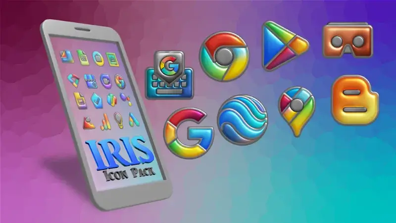 Tangkapan layar 2 Iris Light Flat 3D Icon Pack