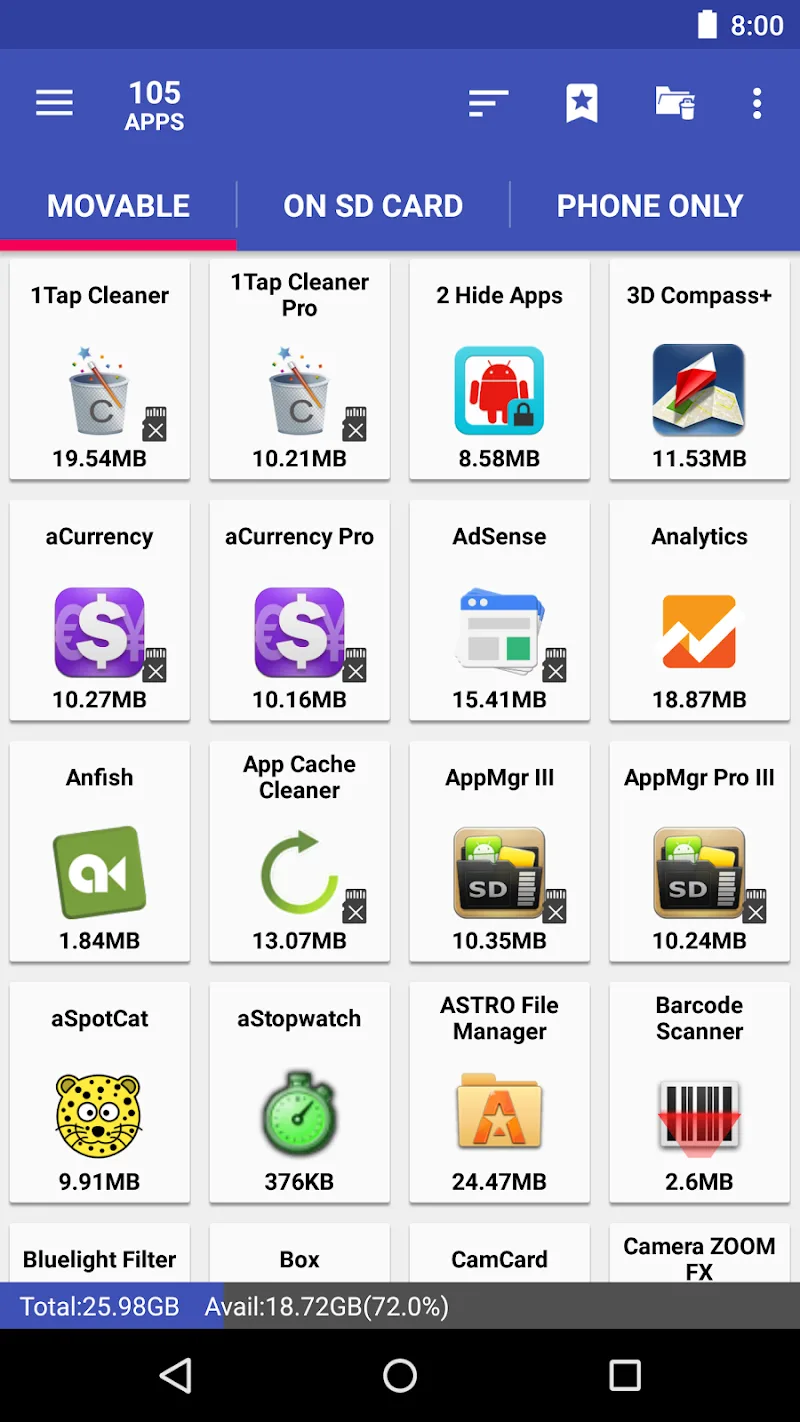 Capture d'écran 1 d'AppMgr Pro III