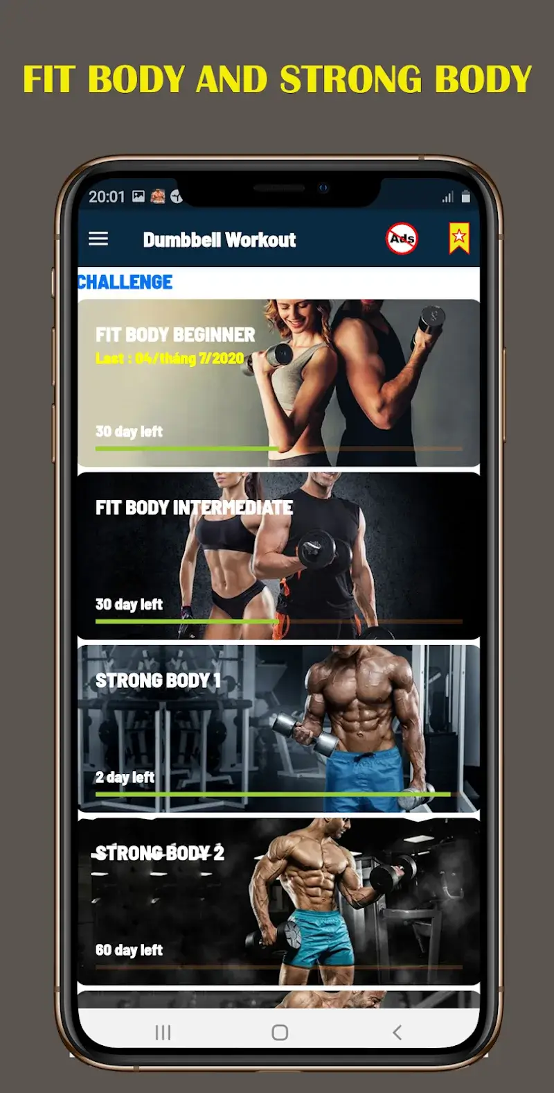 Aperçu 2 de l'application Dumbbell Home - Gym Workout