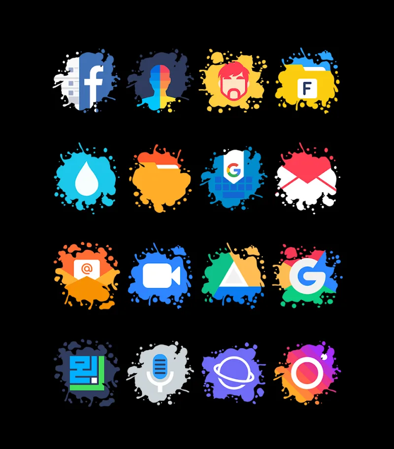 Tangkapan layar Splatter – Icon Pack 4