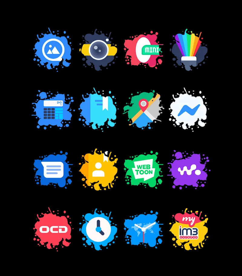 Tangkapan layar Splatter – Icon Pack 3
