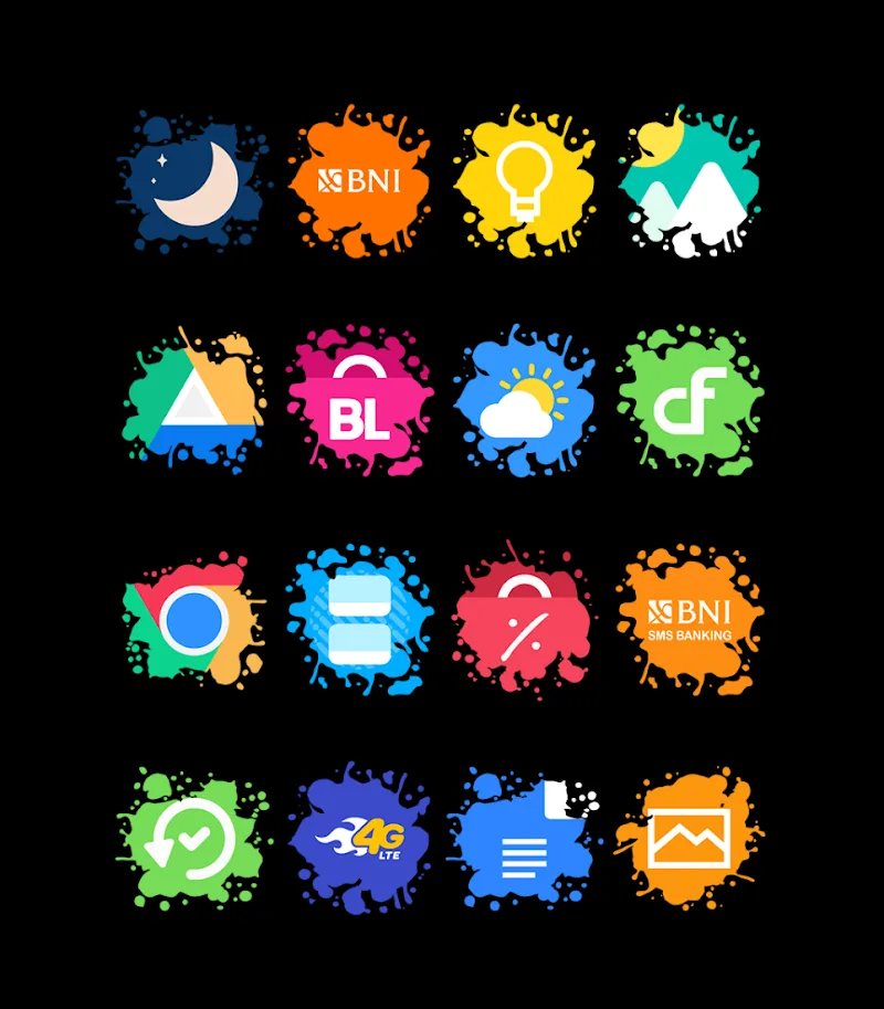 Tangkapan layar Splatter – Icon Pack 5