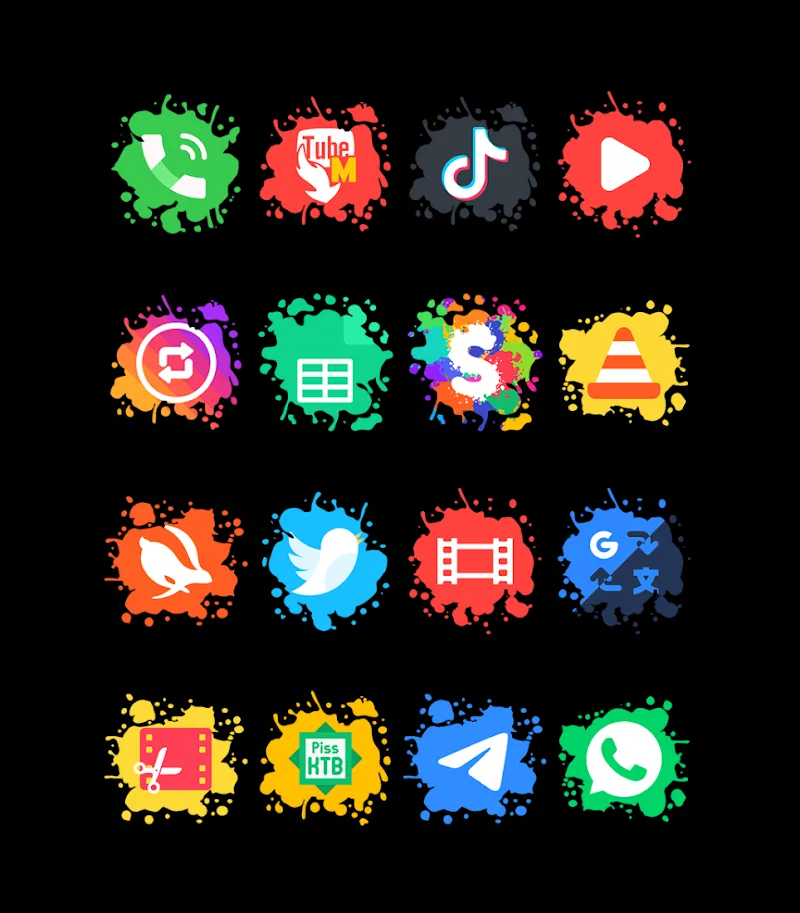 Tangkapan layar Splatter – Icon Pack 6