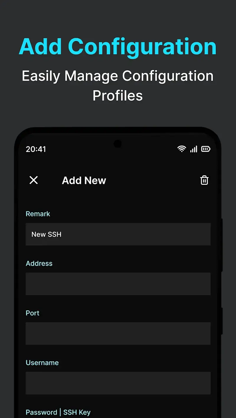 Tangkapan layar SSH VPN - Client for SSH 4