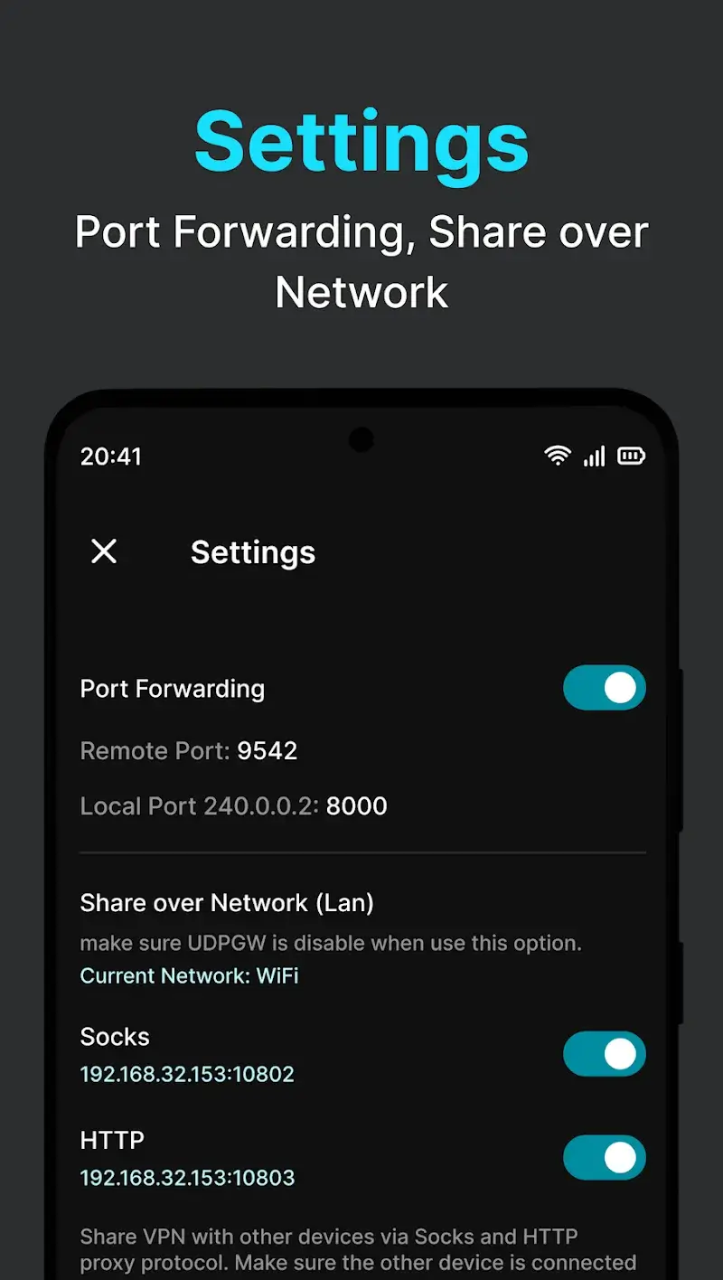 Tangkapan layar SSH VPN - Client for SSH 3