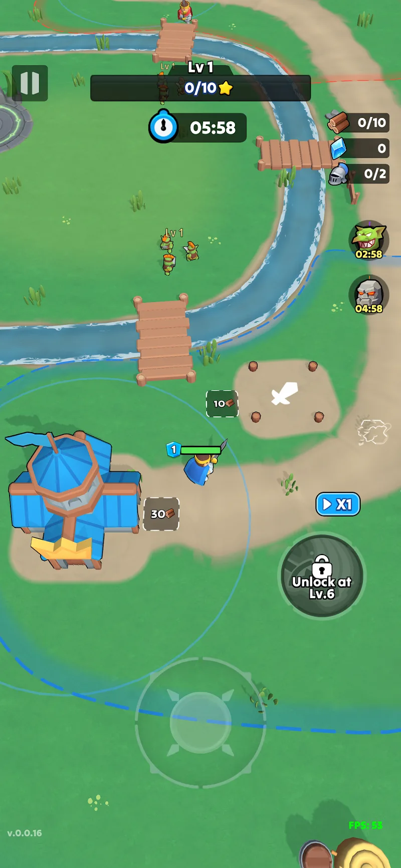 Capture d'écran de gameplay de Throne Arena 1