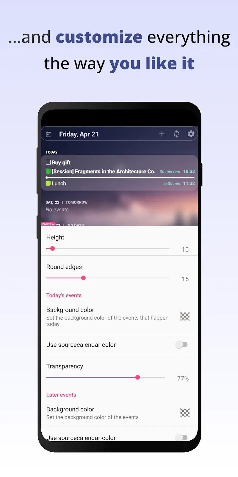 Capture d'écran 4 de Your Calendar Widget