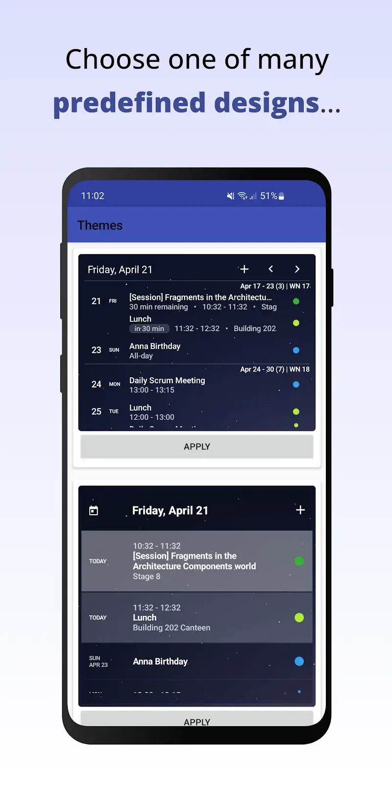 Capture d'écran 3 de Your Calendar Widget
