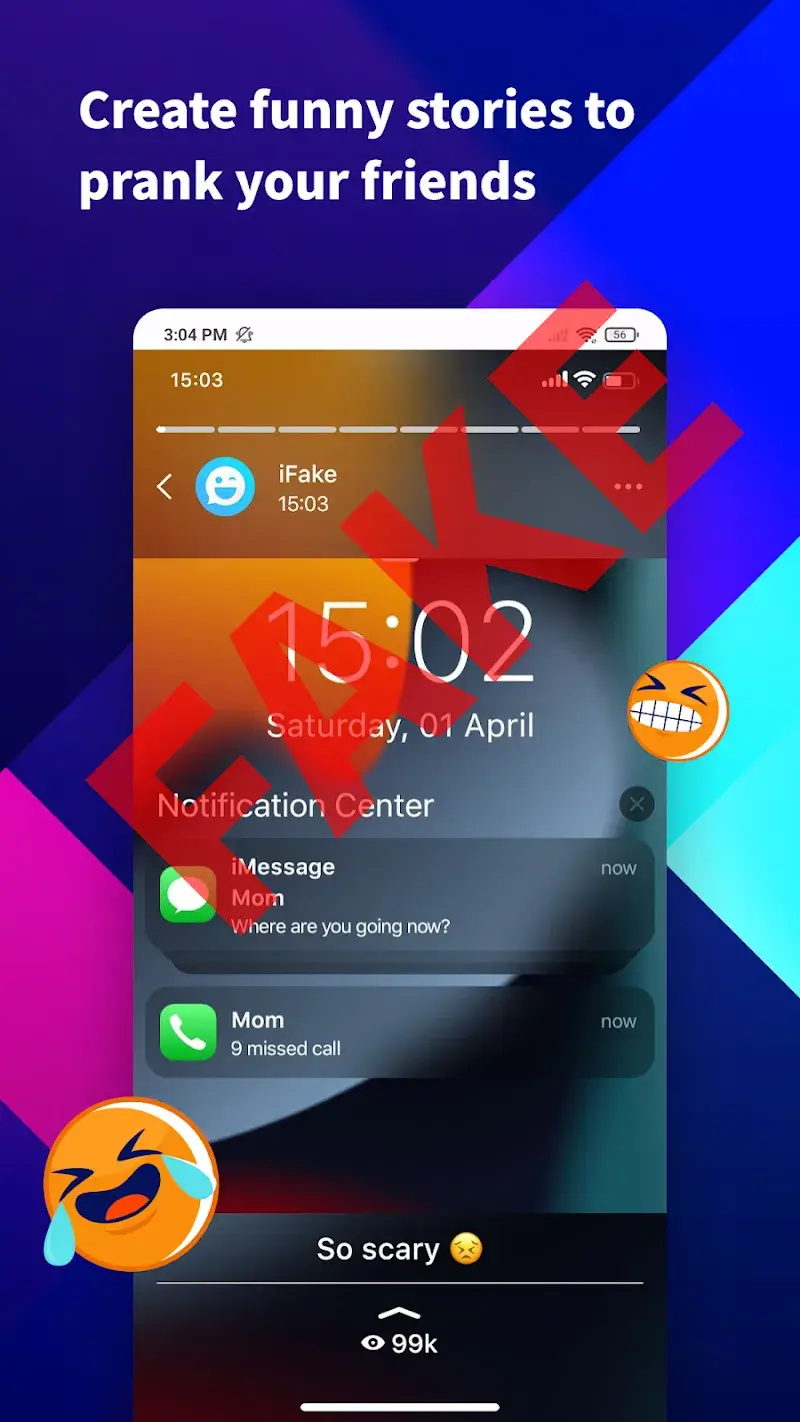 Captura de pantalla 5 de iFake: Fake Chat Messages