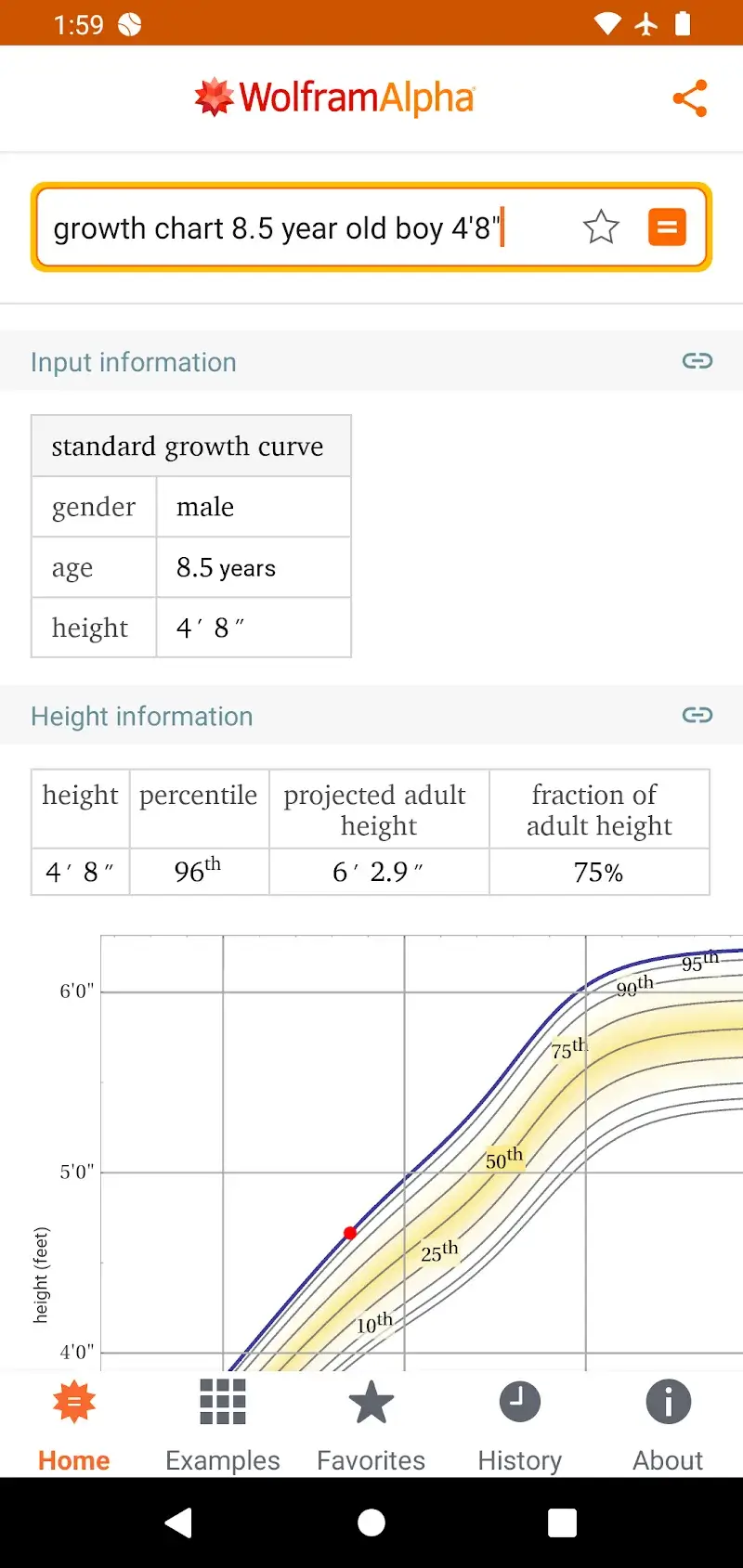 WolframAlpha screenshot 2