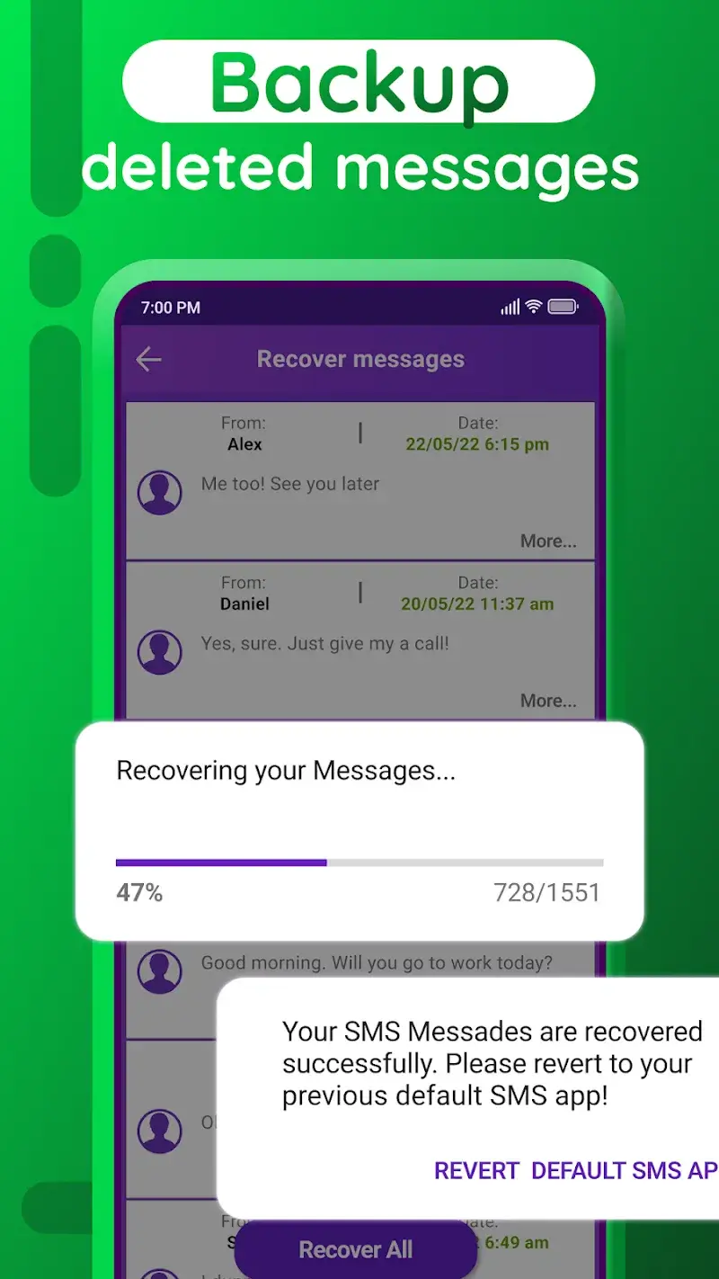 Captura de pantalla 4 de Recover Deleted Messages