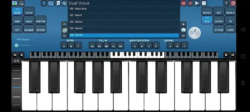 Tangkapan layar Arranger Keyboard 5