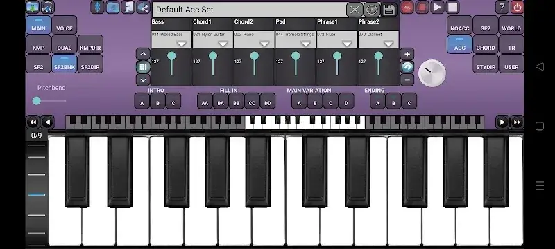 Tangkapan layar Arranger Keyboard 6