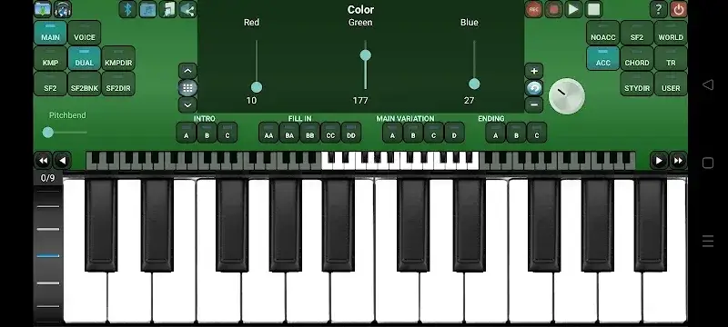Tangkapan layar Arranger Keyboard 3