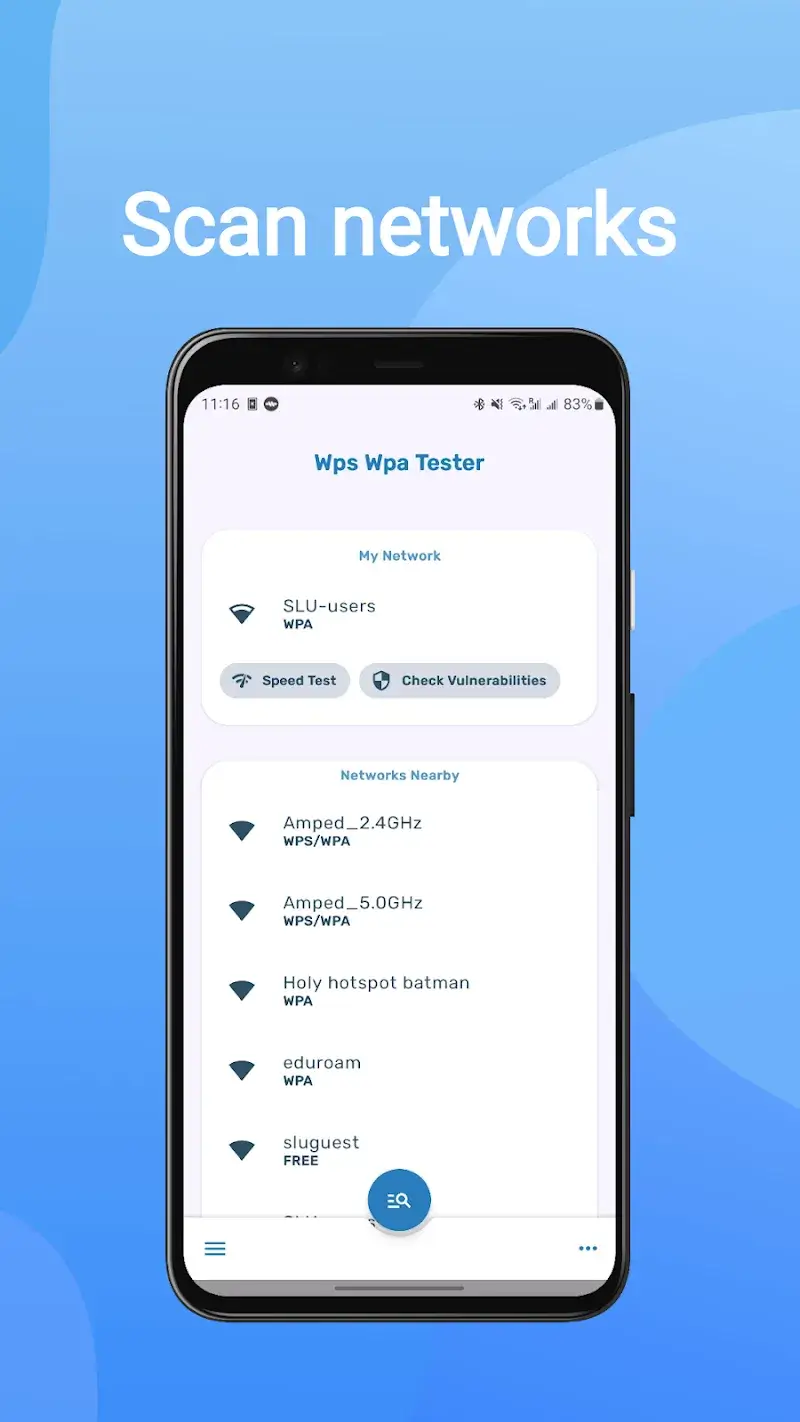 Tangkapan Layar 1 WIFI WPS WPA TESTER