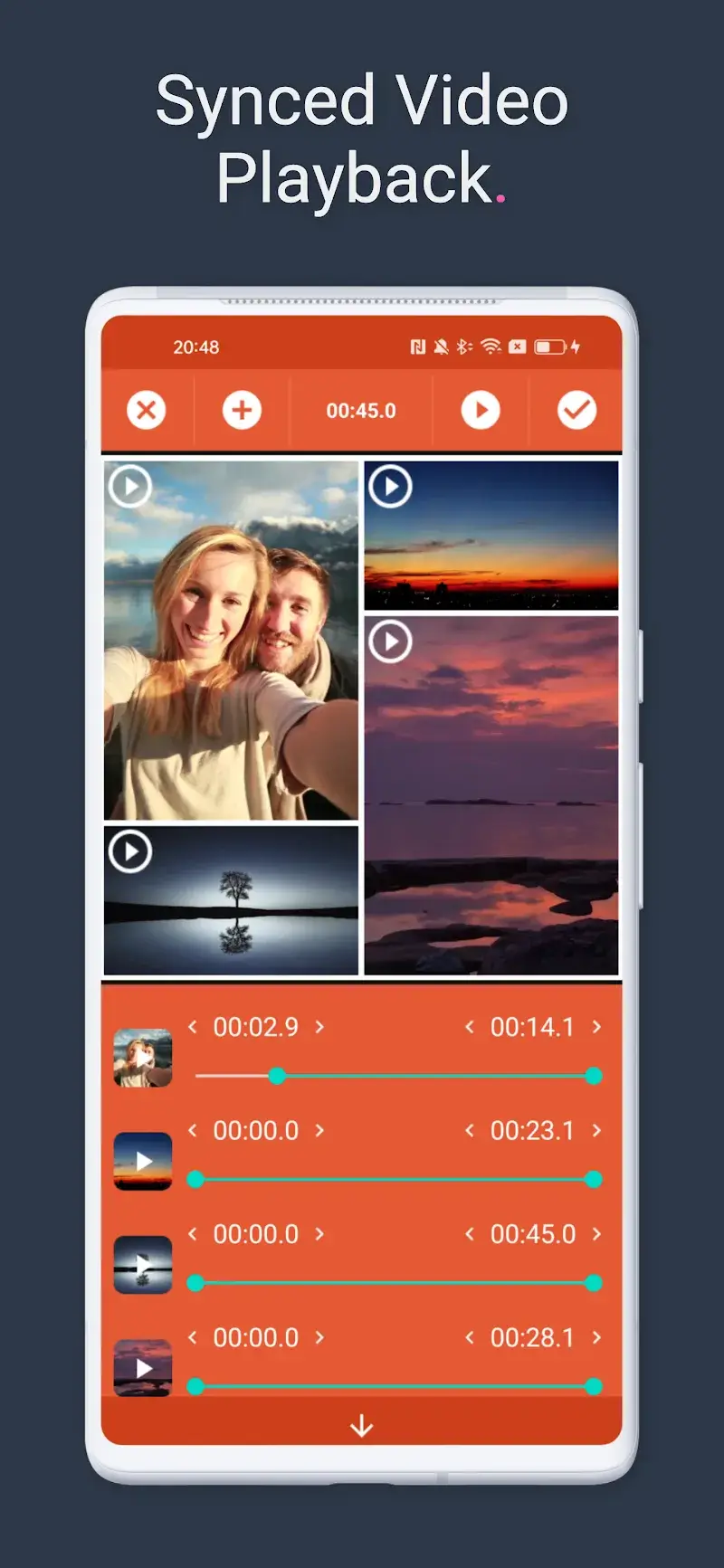 ภาพรวมที่สามของ Video Collage Maker: Mix Videos