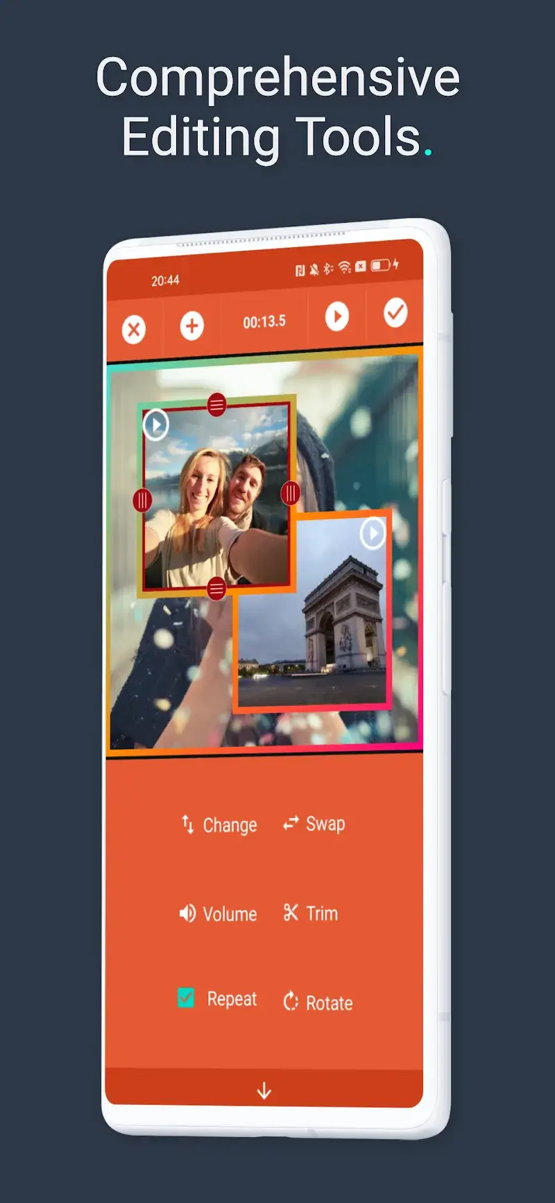 ตัวอย่างที่สี่ของ Video Collage Maker: Mix Videos