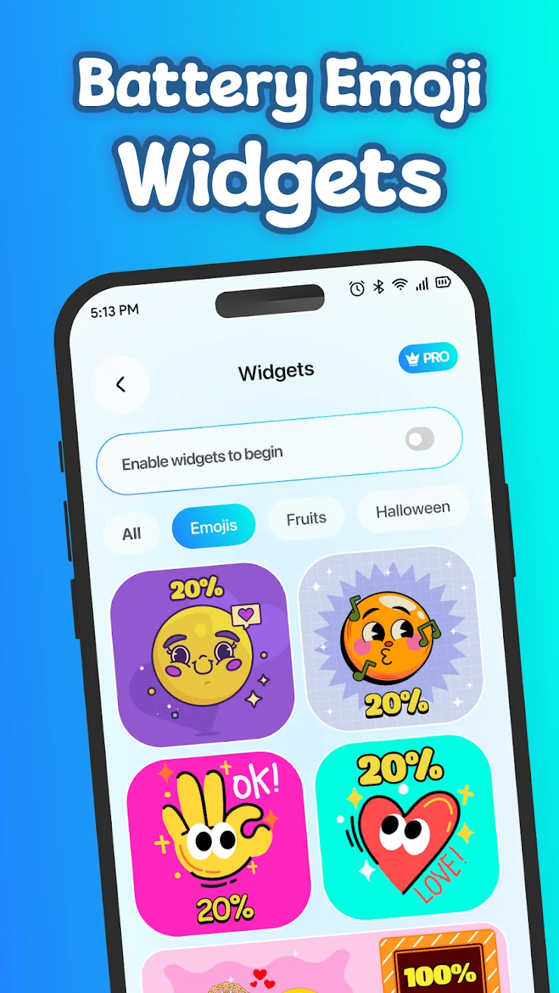 Vista previa 2 de Emoji Battery Icon Customize